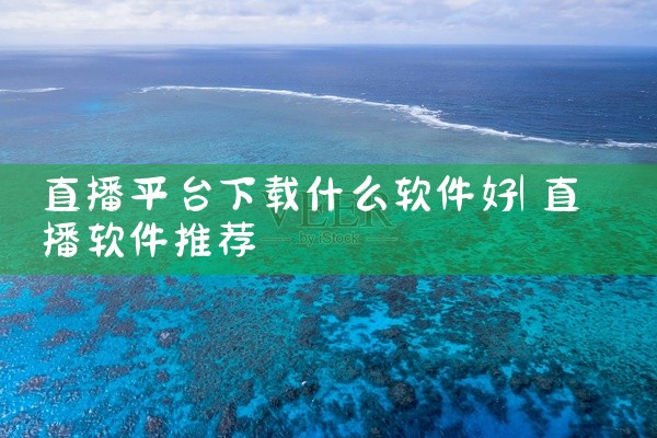 直播平台下载什么软件好