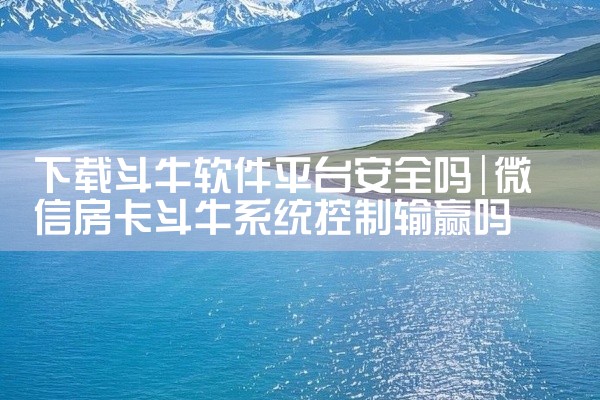 下载斗牛软件平台安全吗