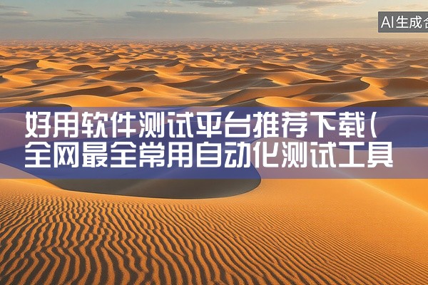 好用软件测试平台推荐下载