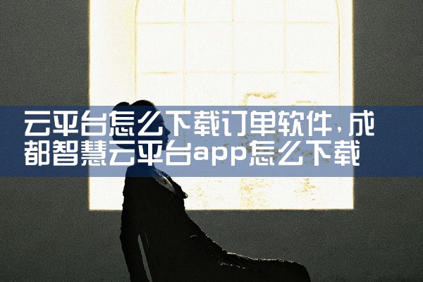 云平台怎么下载订单软件
