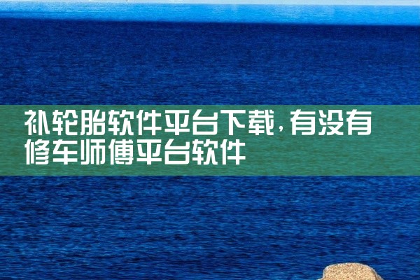补轮胎软件平台下载